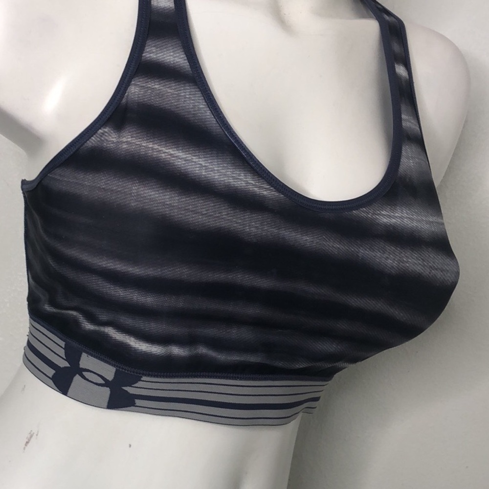 Under Armour Grey Ombré Logo Sports Tank Top Bra Size Sz M /Medium